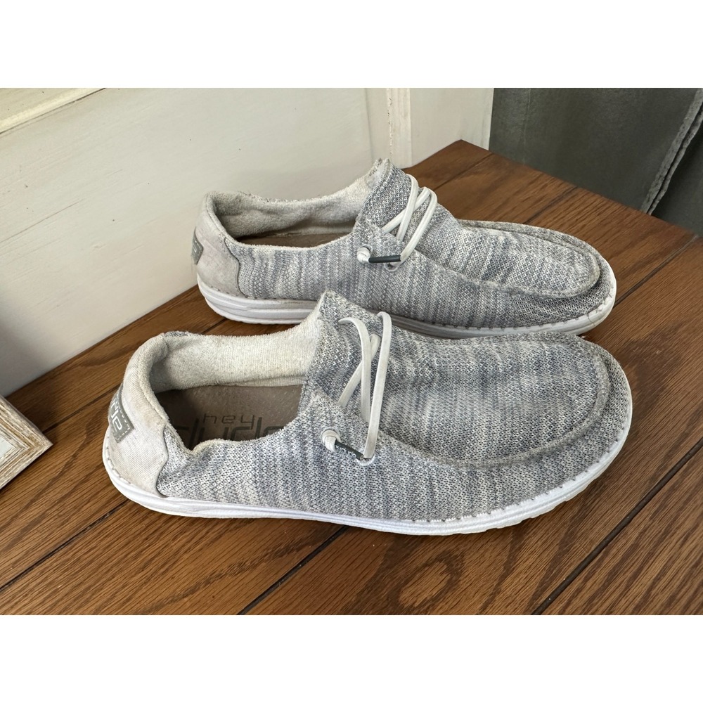 Hey Dude Shoes Womens Size 8 Wendy Sox Glacier Grey Casual Slip Ons - Picture 3 of 9
